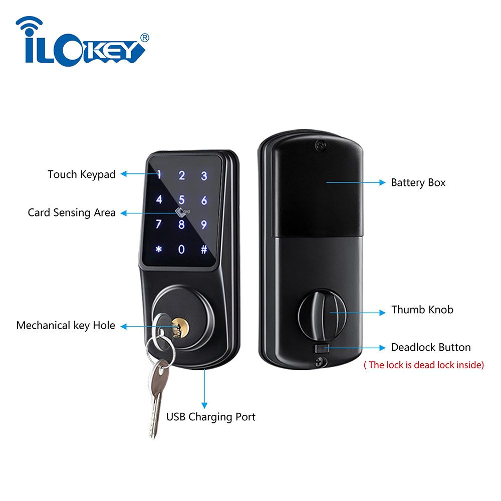 Wifi control tuya smart electronic deadbolt lock - Image 2