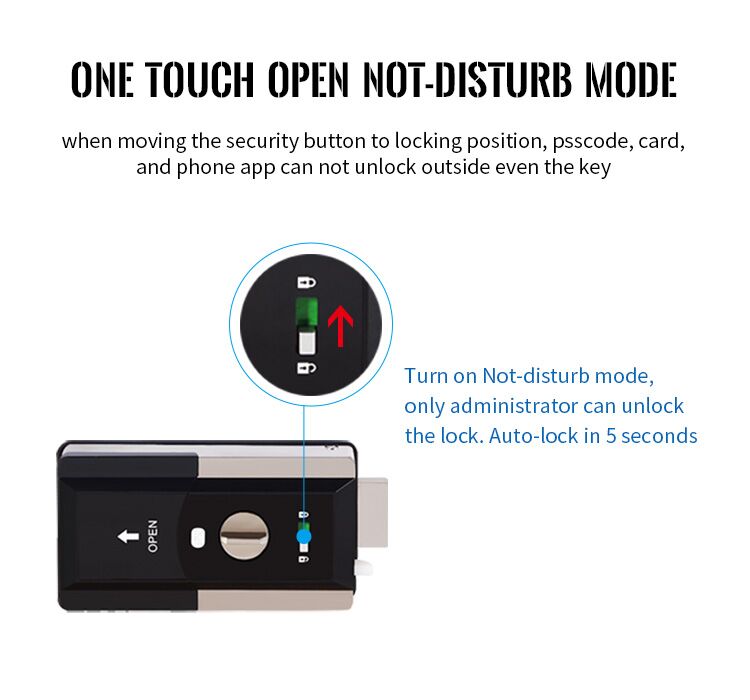 BLE APP Deadbolt Wifi Electronic Digital Door Lock without Handle - Image 2