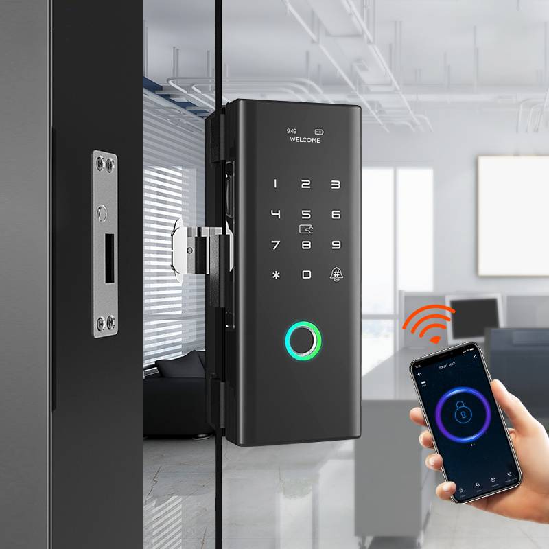 Tuya Smart Glass Door Lock For Office - Image 3
