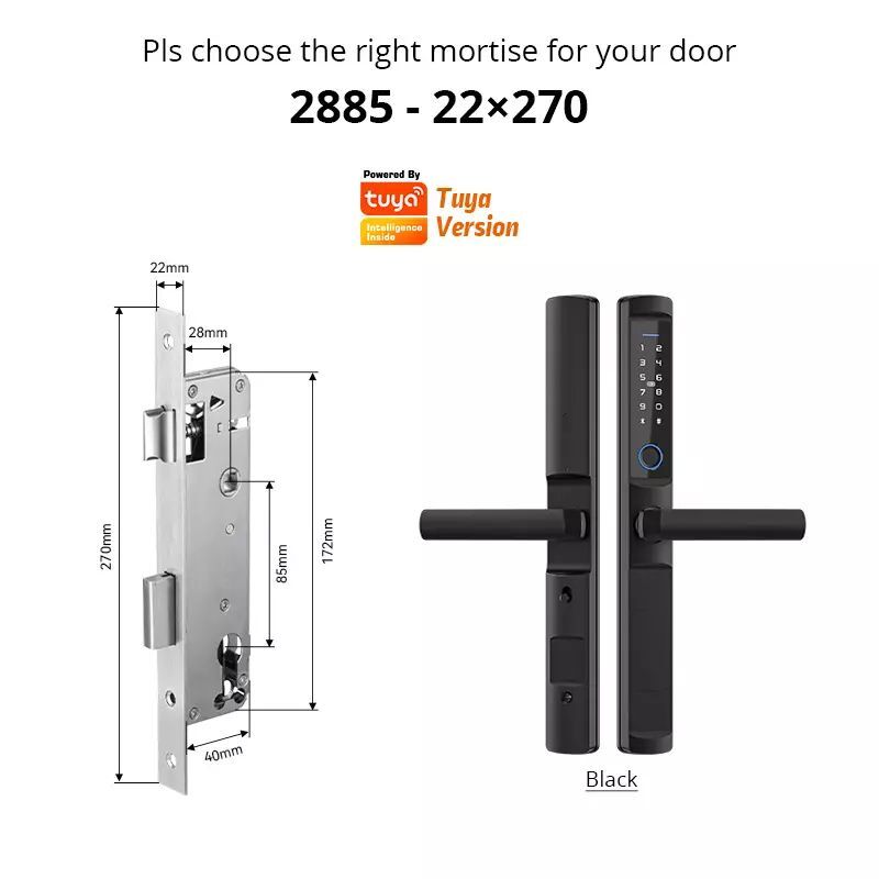 iLockey Waterproof Tuya Smart Digital Aluminum Lock Electronic Fingerprint Smart Lock - Image 9