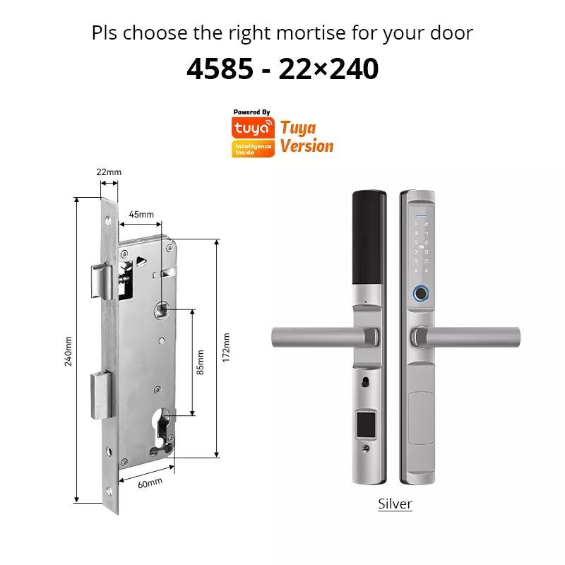 iLockey Waterproof Tuya Smart Digital Aluminum Lock Electronic Fingerprint Smart Lock - Image 7