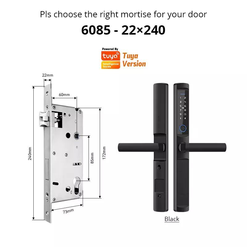 iLockey Waterproof Tuya Smart Digital Aluminum Lock Electronic Fingerprint Smart Lock - Image 8