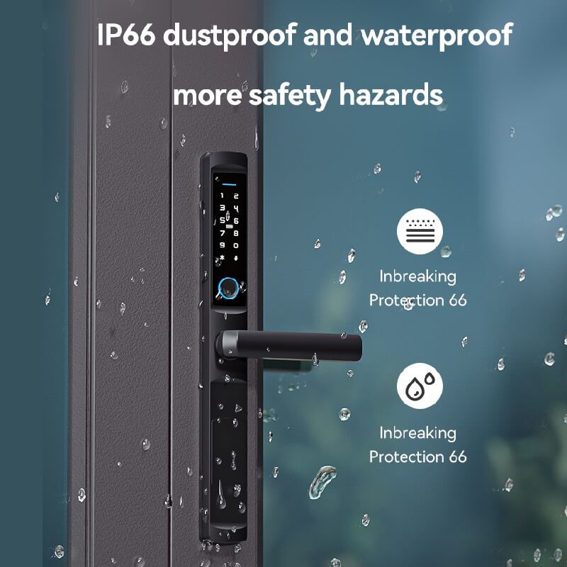iLockey Waterproof Tuya Smart Digital Aluminum Lock Electronic Fingerprint Smart Lock