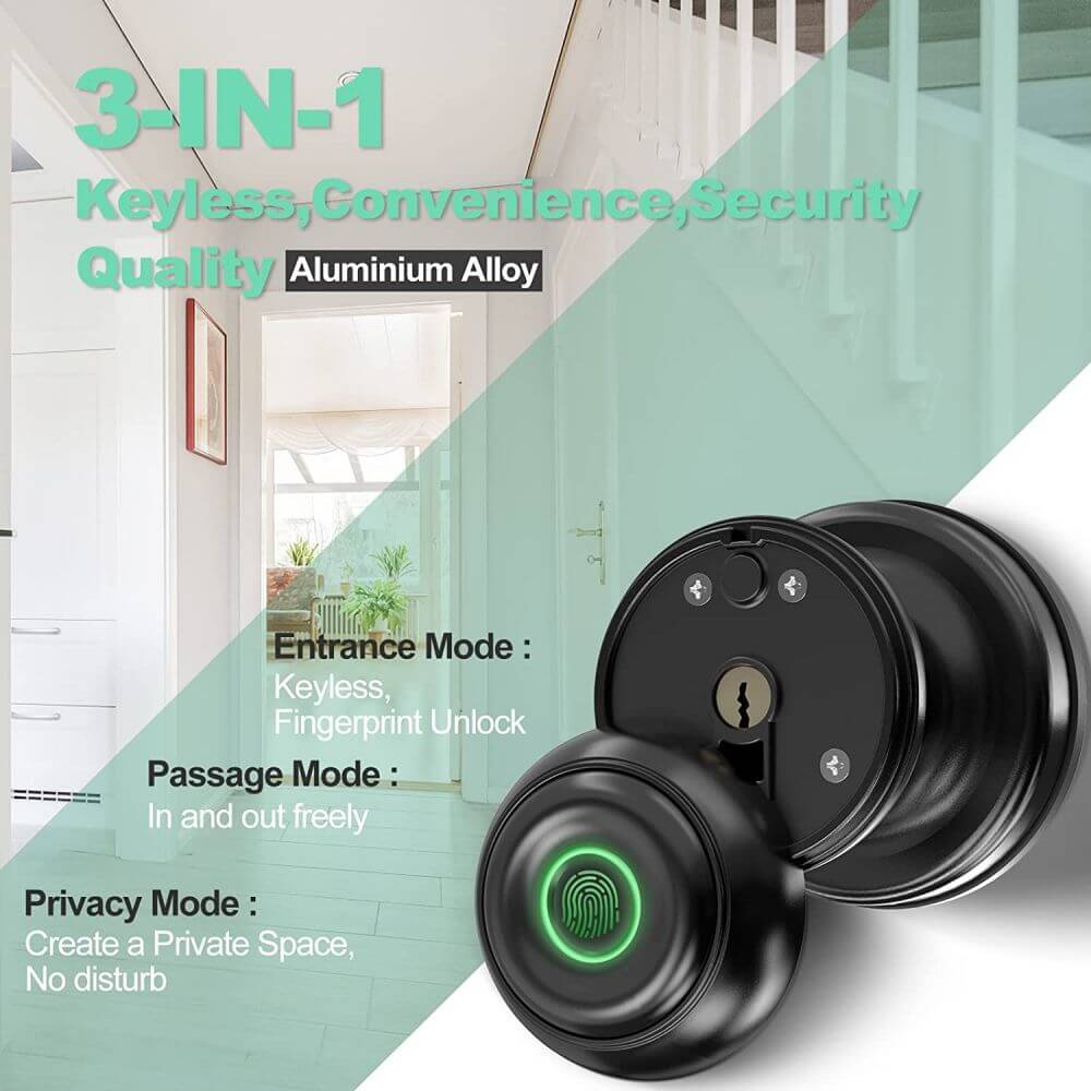 Tuya APP Smart Fingerprint knob lock with Apple Homekit - Image 2