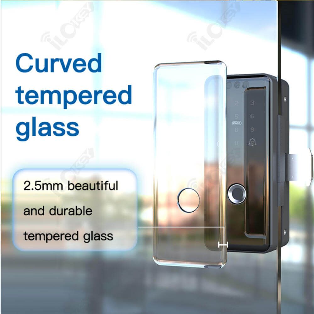 Smart Home Office 3D Face Recognition Password Access Cloud Data Storage TUYA Glass Door Smart Lock - Image 4