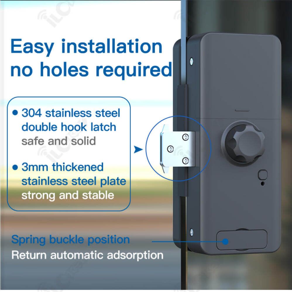 Smart Home Office 3D Face Recognition Password Access Cloud Data Storage TUYA Glass Door Smart Lock - Image 5