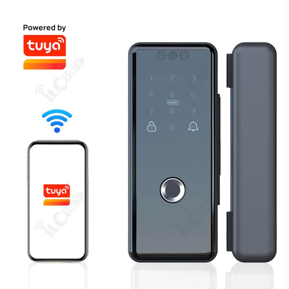 Smart Home Office 3D Face Recognition Password Access Cloud Data Storage TUYA Glass Door Smart Lock - Image 2