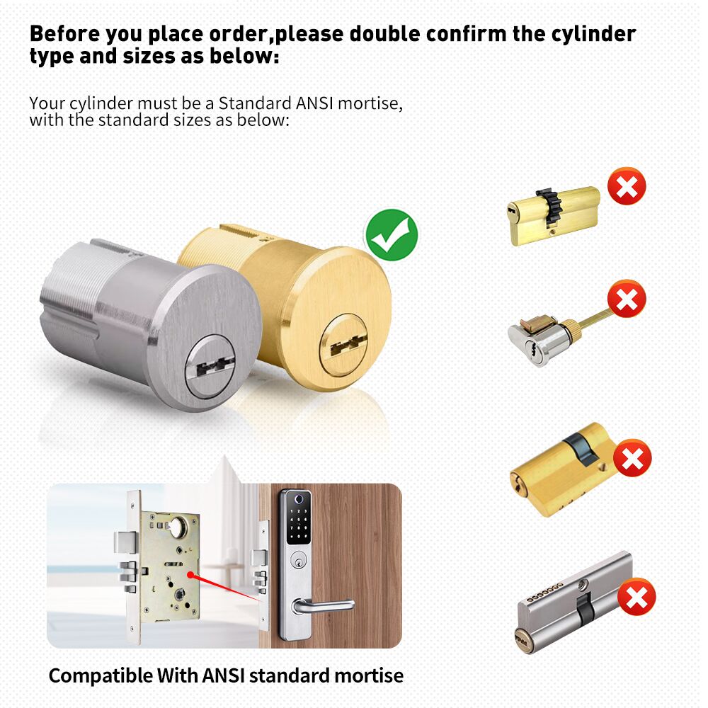 ANSI Standard Mortise Smart Lock | UL Certified 304 Stainless Steel - Image 9