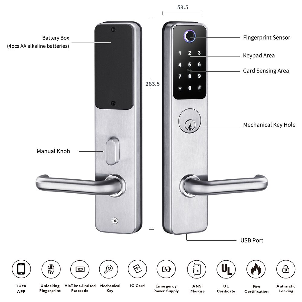 ANSI Standard Mortise Smart Lock | UL Certified 304 Stainless Steel - Image 5
