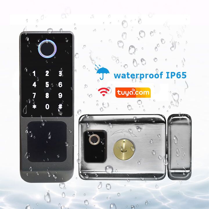 Digital Outdoor Door Intelligent Wifi Exterior Waterproof Metal Gate Smart Door Remote Control Electronic Rim Lock