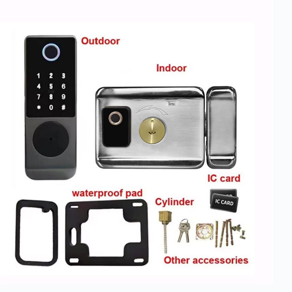 Digital Outdoor Door Intelligent Wifi Exterior Waterproof Metal Gate Smart Door Remote Control Electronic Rim Lock - Image 4