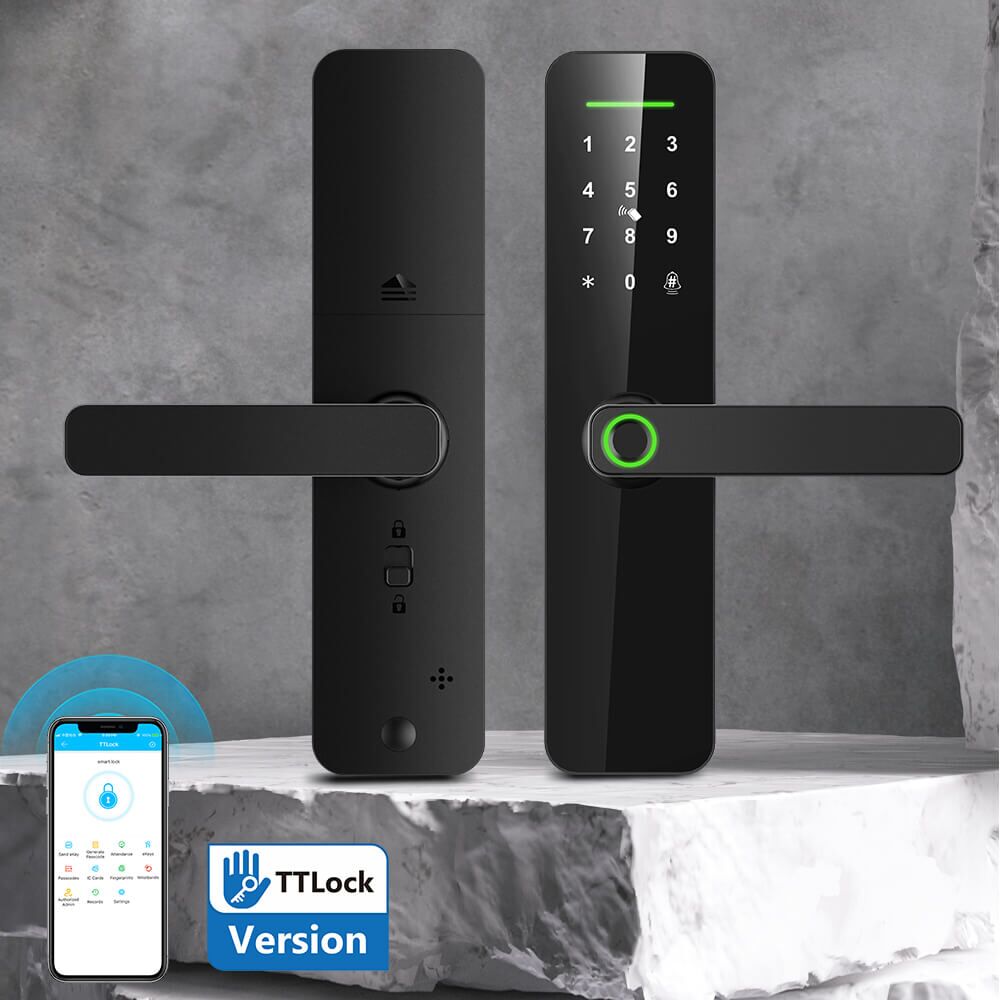 Electronic Door Lock TT App Fingerprint App Smart Door Locks for Wood Door
