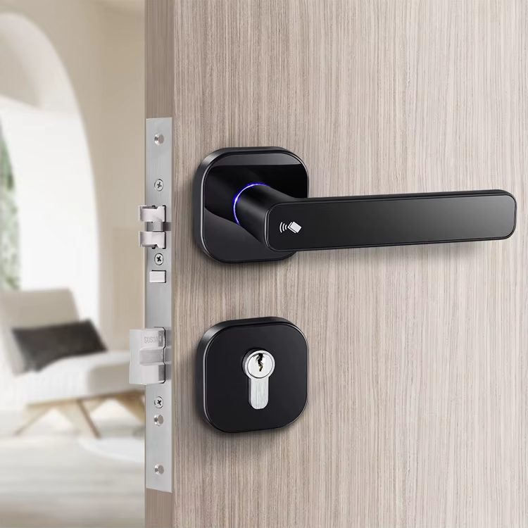 EURO Standard Zinc Alloy Lever Handle Lock Durable Bedroom Interior Doors Hotel Handles