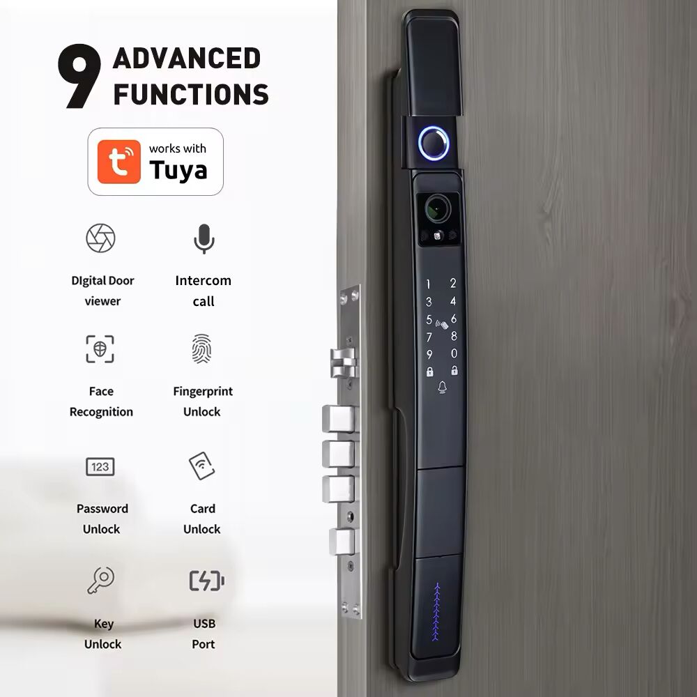 3D Face Recognition Fingerprint Smart Door Lock APP Control Biometric Keyless Entry Outdoor - Image 3