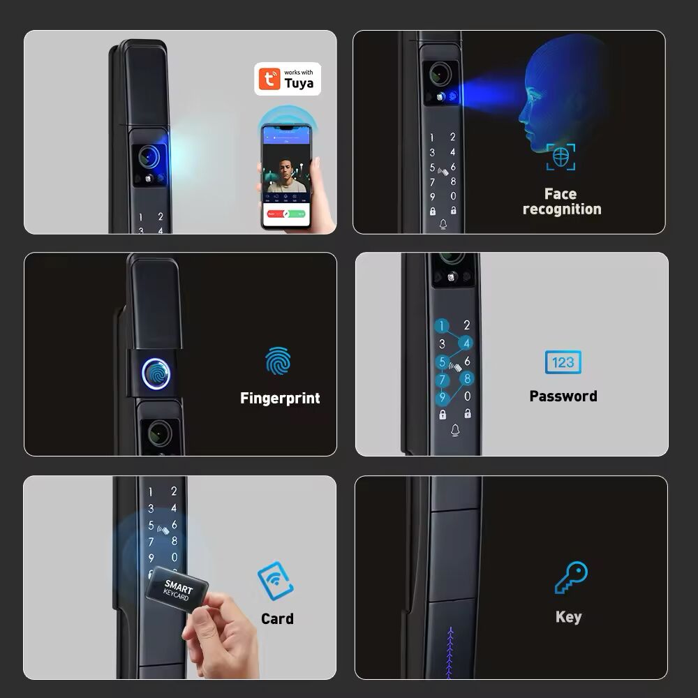 3D Face Recognition Fingerprint Smart Door Lock APP Control Biometric Keyless Entry Outdoor - Image 5