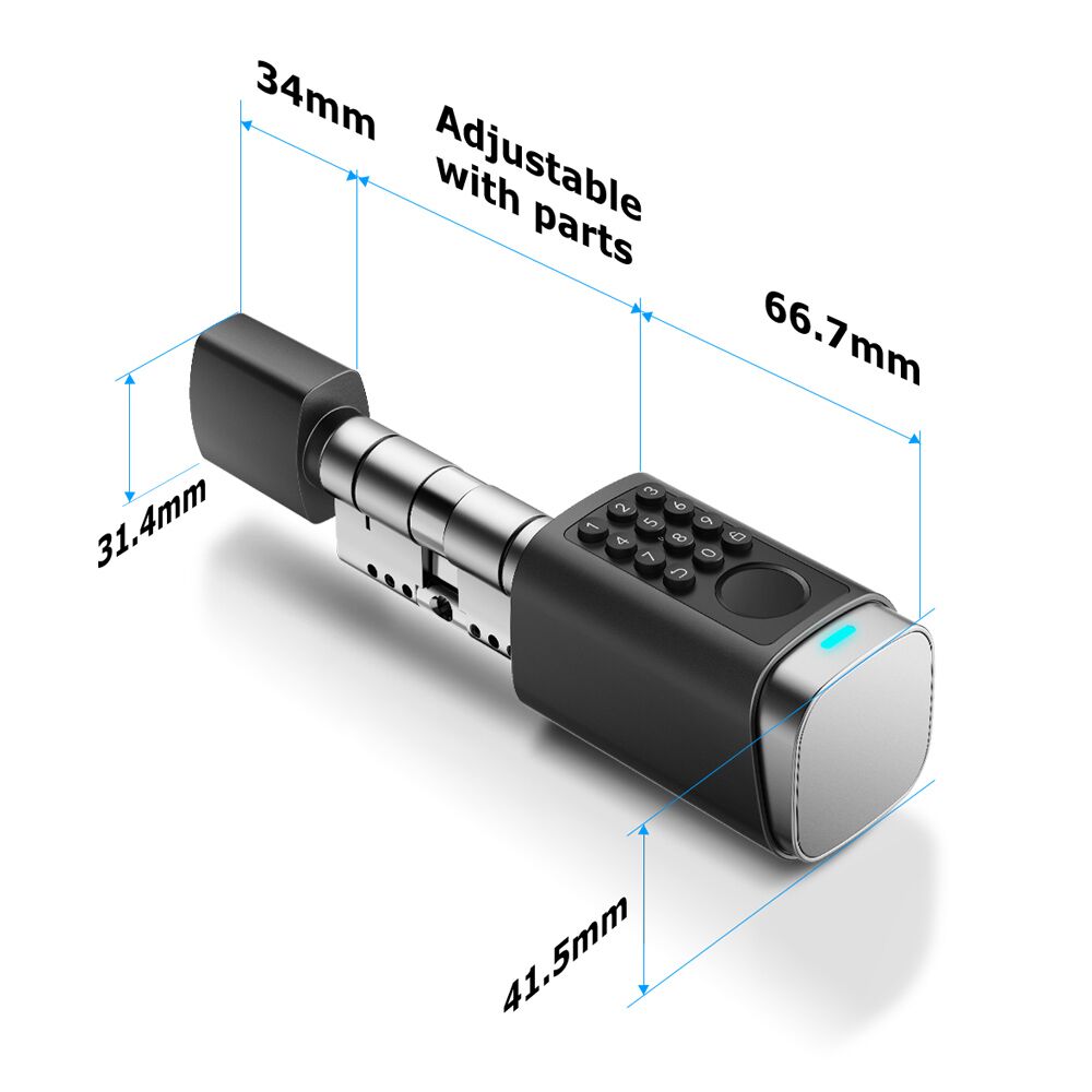 S7 Euro Cylinder Electronic TTLock Bluetooth Fingerprint Digital Lock for Rental Property - Image 7