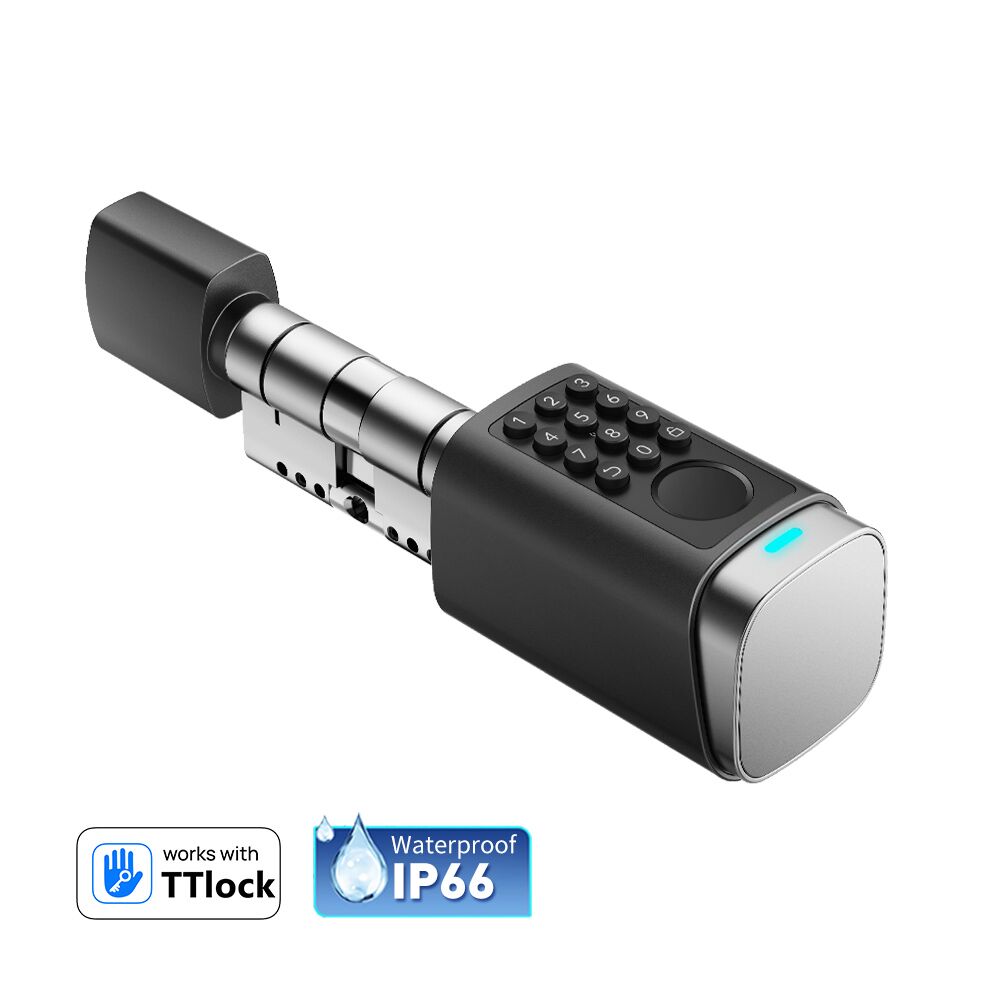 S7 Euro Cylinder Electronic TTLock Bluetooth Fingerprint Digital Lock for Rental Property